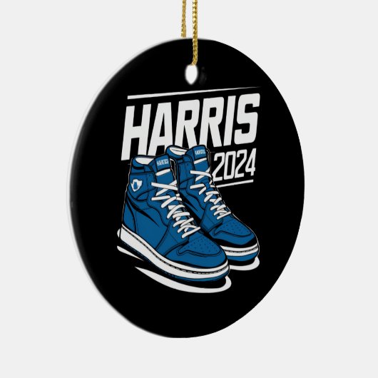 Harris 24 Stem President Kamala Verkiezing Sneaker Keramisch Ornament (Rechts)