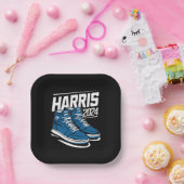 Harris 24 Stem President Kamala Verkiezing Sneaker Papieren Bordje (Feest)