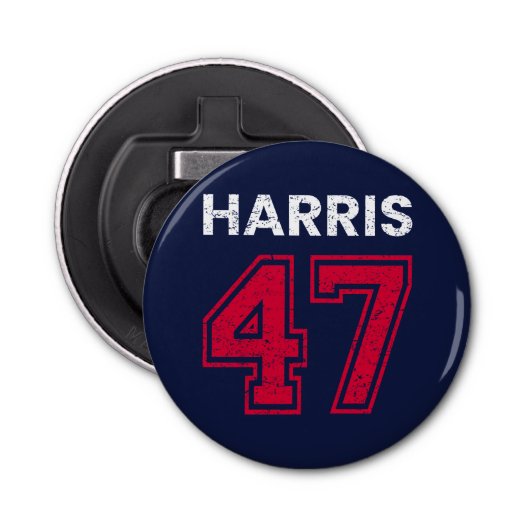 Harris 47 I - Kamala Harris voor President Button Flesopener (Voorkant)