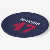 Harris 47 I - Kamala Harris voor President Papieren Bordje (Gekanteld)