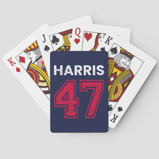 Harris 47 I - Kamala Harris voor President Pokerkaarten (Achterkant)