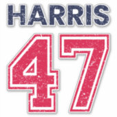 Harris 47 I - Kamala Harris voor President Sticker (Voorkant)