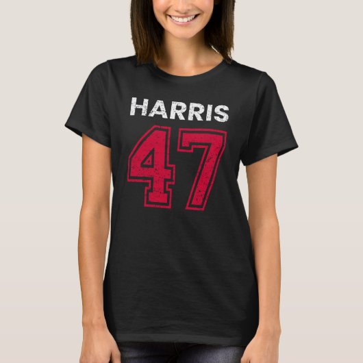 Harris 47 I - Kamala Harris voor President T-shirt (Voorkant)