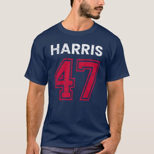 Harris 47 I - Kamala Harris voor President T-shirt (Voorkant)