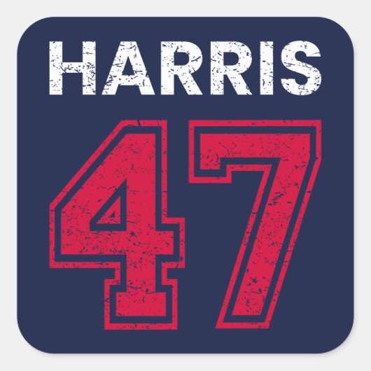 Harris 47 I - Kamala Harris Voor President Vierkante Sticker (Voorkant)