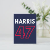 Harris 47 III - Kamala Harris Voor President Briefkaart (Staand voorkant)
