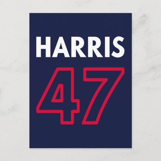 Harris 47 III - Kamala Harris Voor President Briefkaart (Voorkant)