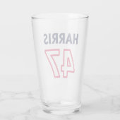 Harris 47 III - Kamala Harris Voor President Glas (Achterkant)