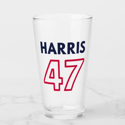 Harris 47 III - Kamala Harris Voor President Glas (Voorkant)