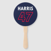 Harris 47 III - Kamala Harris Voor President Handwaaier (Achterkant)