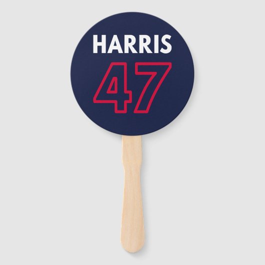 Harris 47 III - Kamala Harris Voor President Handwaaier (Achterkant)