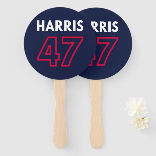 Harris 47 III - Kamala Harris Voor President Handwaaier (Voorkant en achterkant)