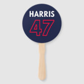 Harris 47 III - Kamala Harris Voor President Handwaaier (Voorkant)