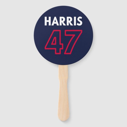 Harris 47 III - Kamala Harris Voor President Handwaaier (Voorkant)