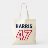Harris 47 III - Kamala Harris Voor President Tote Bag (Achterkant)