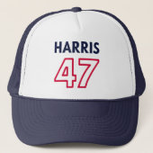 Harris 47 III - Kamala Harris Voor President Trucker Pet (Voorkant)