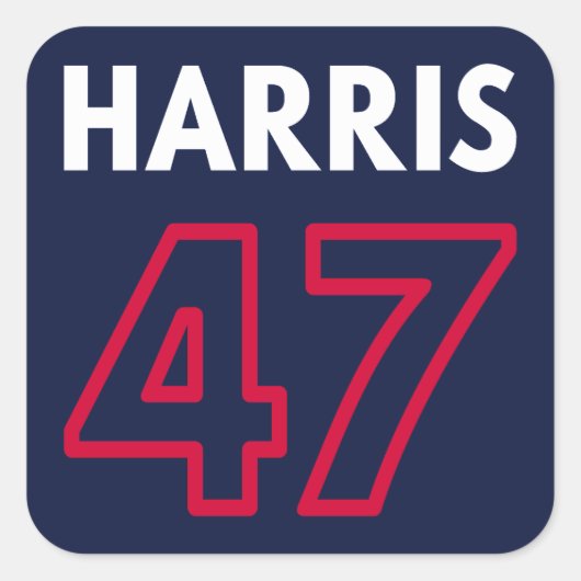 Harris 47 III - Kamala Harris Voor President Vierkante Sticker (Voorkant)