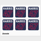Harris 47 III - Kamala Harris Voor President Vierkante Sticker (Vel)