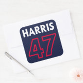 Harris 47 III - Kamala Harris Voor President Vierkante Sticker (Envelop)