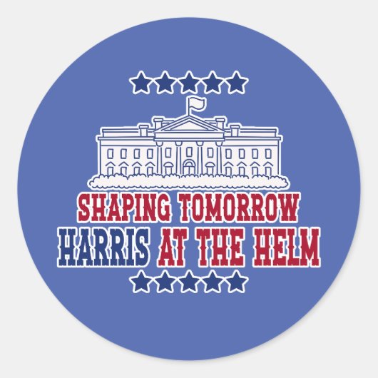 Harris aan het roer - Stem voor integriteit Ronde Sticker (Voorkant)