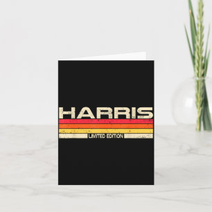 Harris Achternaam Verjaardag Familie Reünie 80s 90 Kaart
