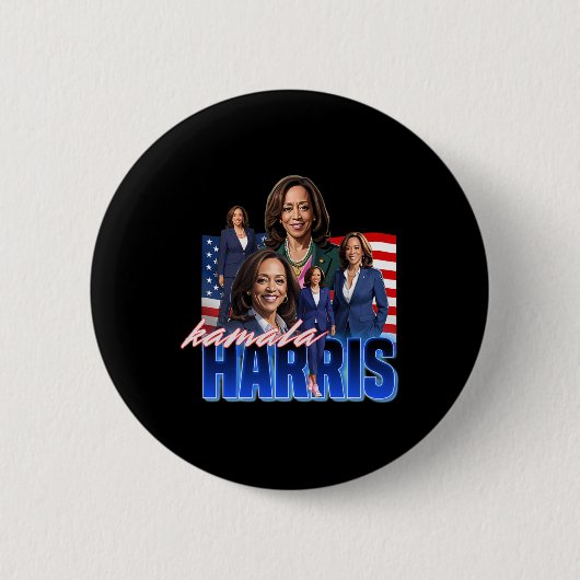 Harris American Flag Bootleg Ronde Button 5,7 Cm (Voorkant)