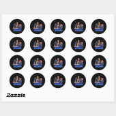 Harris American Flag Bootleg Ronde Sticker (Vel)