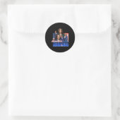 Harris American Flag Bootleg Ronde Sticker (Tas)