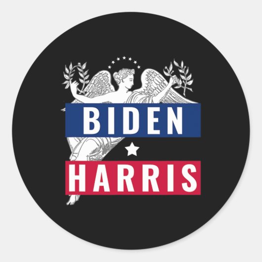 Harris Amerikaanse vlag overwinning Ronde Sticker (Voorkant)