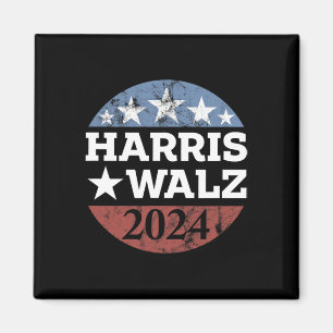 Harris & Tim Walz voor President 2024 Magneet