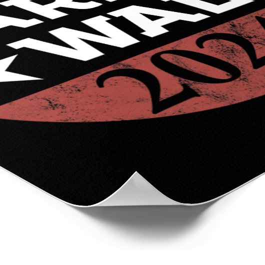 Harris &amp; Tim Walz voor President 2024 Poster (Hoek)