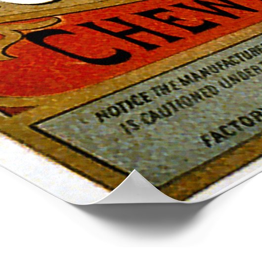 Harris, Beebe & Co. Pocahontas Kauwtabak Poster (Hoek)