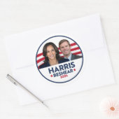 HARRIS BESHEAR 2024 RONDE STICKER (Envelop)