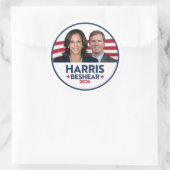 HARRIS BESHEAR 2024 RONDE STICKER (Tas)