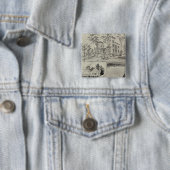 Harris Bldg, New London, Conn Vierkante Button 5,1 Cm (In situ)