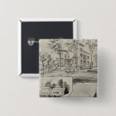 Harris Bldg, New London, Conn Vierkante Button 5,1 Cm (Voorkant /achterkant)