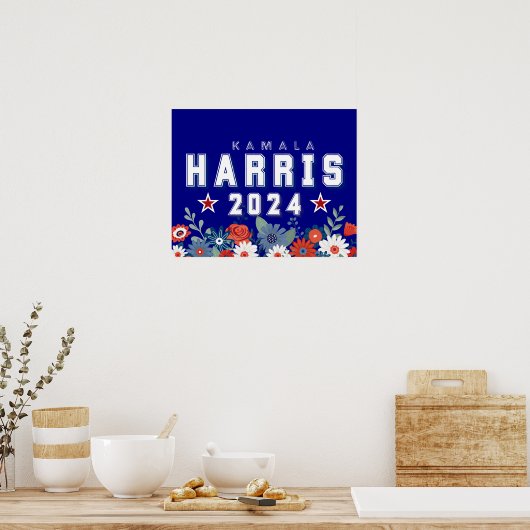 Harris Bloemenverkiezing 2024 Poster (Keuken)