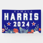 Harris Bloemenverkiezing 2024 Spandoek (Horizontaal)