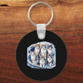 Harris Blue Cats Wave - Grappig voor katteneigenar Sleutelhanger (Voorkant)