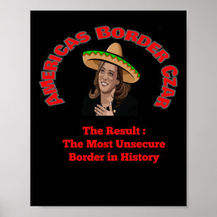 Harris Border Czar Grappige Politieke T Poster