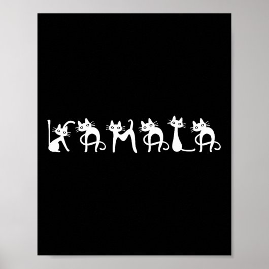 Harris Cat-belettering positief Poster (Voorkant)