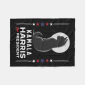 Harris Cat Dames Stem Positief Grappig 2024 Fleece Deken (Voorkant (Horizontaal))