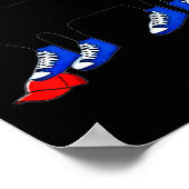 Harris Cat Dearing Blue Canvas Schoenen Tramples R Poster (Hoek)