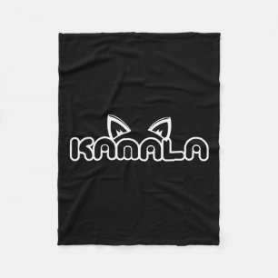 Harris Cat Lettering Positief Funny Kamala Fleece Deken