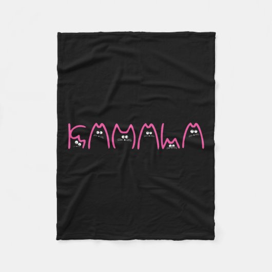 Harris Cat Lettering Positief Grappig 13 Fleece Deken (Voorkant)