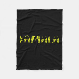 Harris Cat Lettering Positief Grappig 15 Fleece Deken