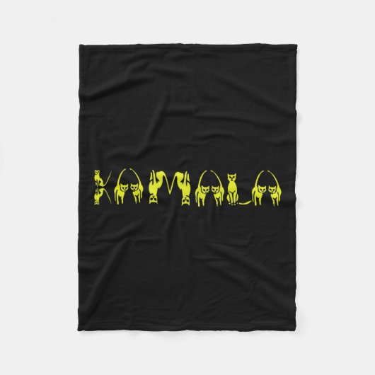 Harris Cat Lettering Positief Grappig 15 Fleece Deken (Voorkant)