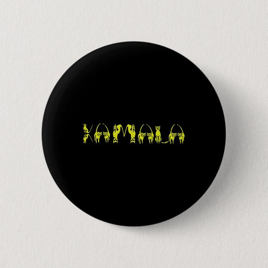 Harris Cat Lettering Positief Grappig 15 Ronde Button 5,7 Cm (Voorkant)