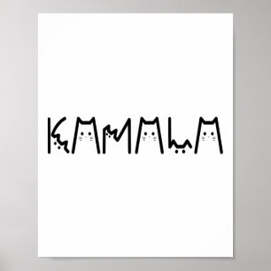 Harris Cat Lettering Positief Grappig 2024 Verkiez Poster