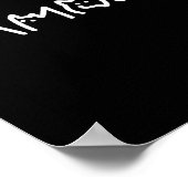 Harris Cat Lettering Positief Grappig 8 Poster (Hoek)